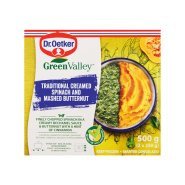 Dr. Oetker Green Valley Creamy Spinach in Béchamel Sauce and Butternut with Cinnamon Combo Pack (2x250g boil on bags)